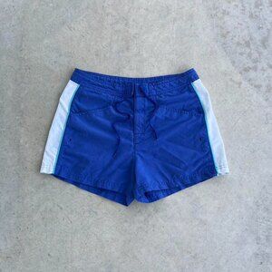 Vintage 90s Blue Swim Shorts Women's Small